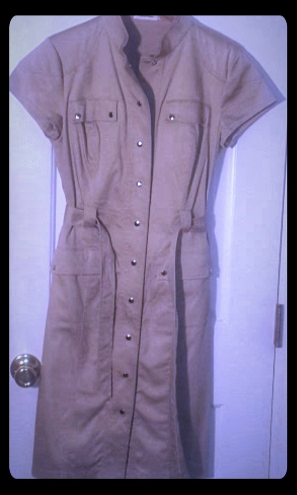 Calvin Klein Safari khaki dress